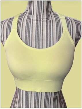 New Balance Pale Lemon Seamless Sports Bra